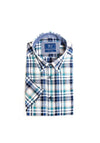 Daniel Grahame Check Short Sleeve Shirt, Teal Multi
