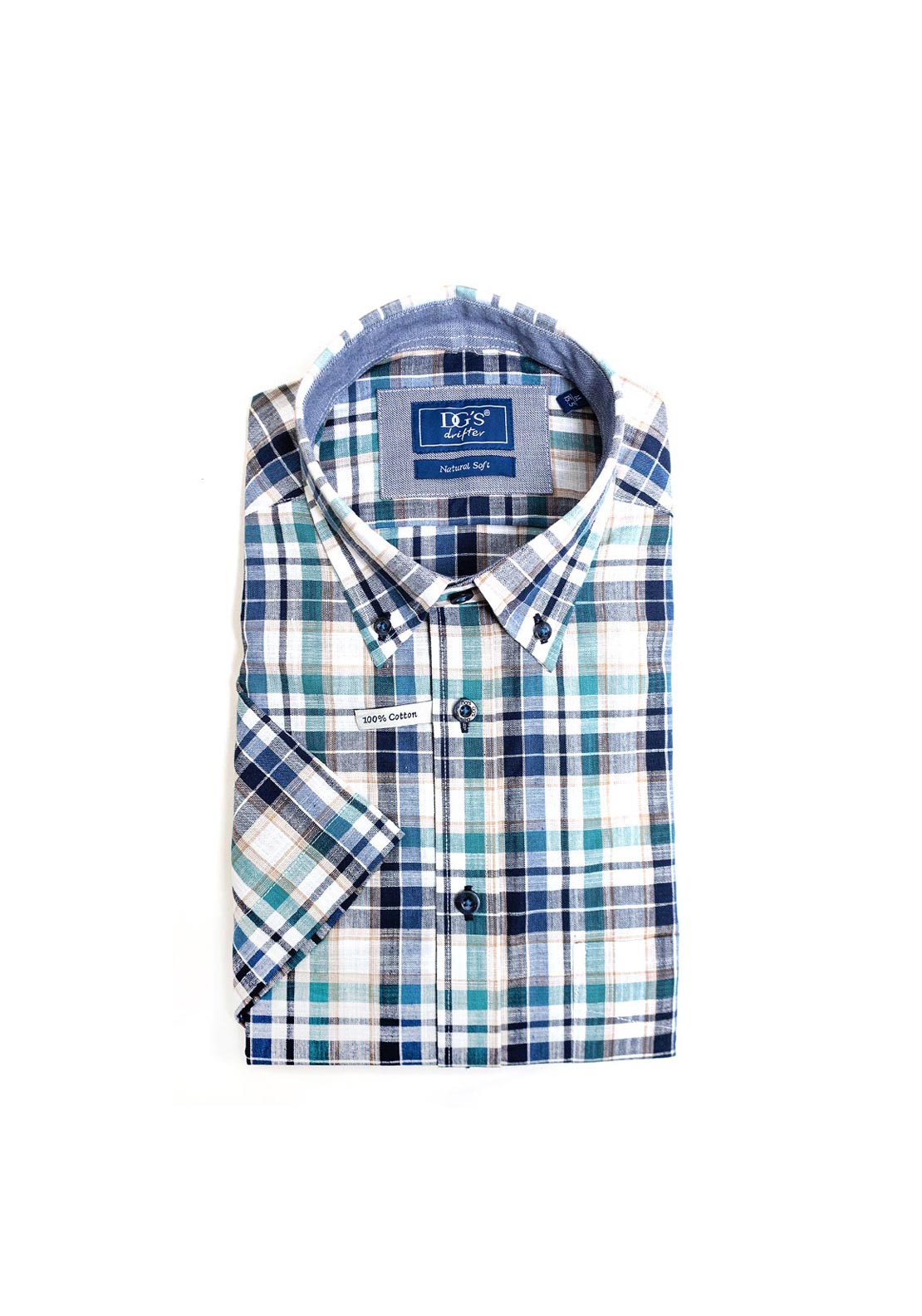 Daniel Grahame Check Short Sleeve Shirt, Teal Multi