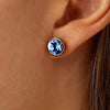 Dyrberg/Kern Dia Earrings, Sapphire Blue & Gold