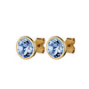 Dyrberg/Kern Dia Earrings, Sapphire Blue & Gold