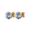 Dyrberg/Kern Dia Earrings, Sapphire Blue & Gold