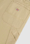 Dickies Canvas Carpenter Trousers, Stone Washed Beige
