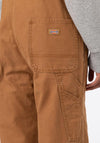 Dickies Duck Canvas Bib Overalls, Stone Washed Brown Duck