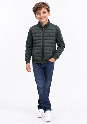 Diesel Boys Jared Long Sleeve Padded Jacket, Green