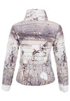 Dolcezza Abstract Print Quilted Coat, Beige Multi