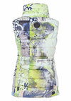 Dolcezza Graphic Abstract Print Gilet, Grey Multi