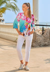 Dolcezza Graphic Print Pullover Blouse, Multi