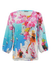 Dolcezza Graphic Print Pullover Blouse, Multi