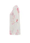 Dolcezza Floral Print Button Down Blouse, White Multi