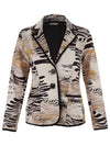 Dolcezza Abstract Double Breasted Blazer, Black