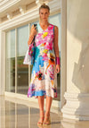 Dolcezza All-Over Print V-Neck Midi Dress, Multi