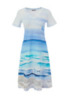 Dolcezza Casual Printed Pencil Dress, Blue Multi