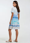 Dolcezza Casual Printed Pencil Dress, Blue Multi