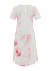 Dolcezza Floral Print Short Sleeved Midi Dress, Pink Multi