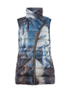 Dolcezza Asymmetrical Zip Up Gilet, Blue Multi