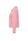 Dolcezza Collared Button Up Denim Jacket, Pink