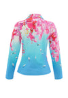 Dolcezza Floral Print Button Up Blazer, Blue Multi