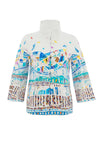 Dolcezza High Neck Button Up Jacket, Multi