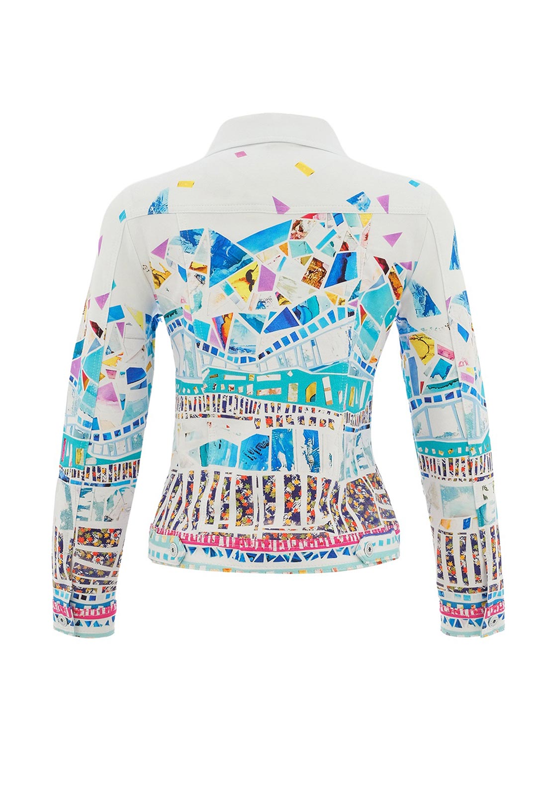 Dolcezza Collared Button Up Jacket, Multi
