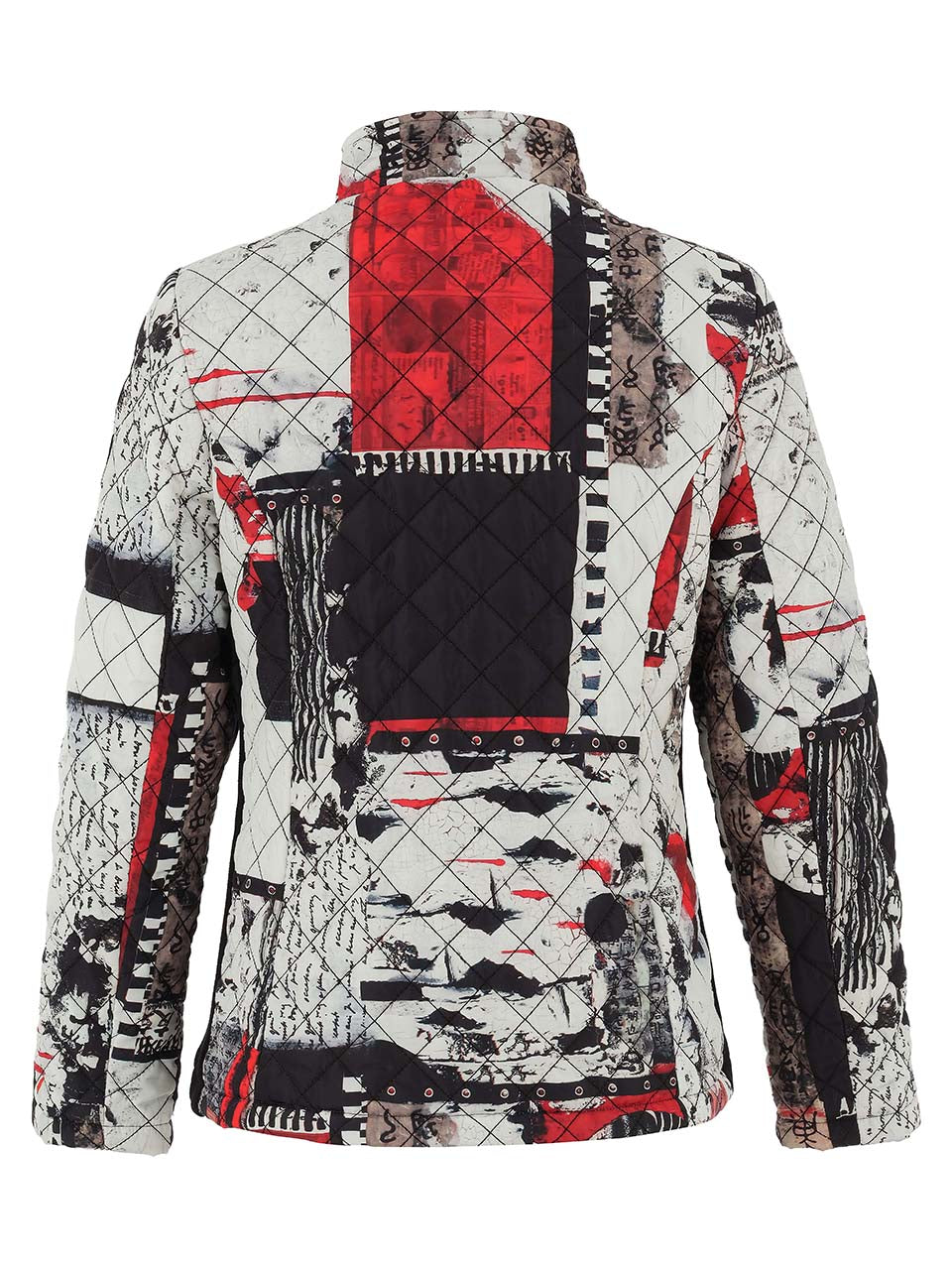 Dolcezza Ribbed Side Zip Up Jacket, Red Multi
