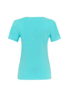 Dolcezza V-Neck Basic T-Shirt, Aqua