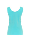 Dolcezza Round Neck Basic Tank Top, Aqua