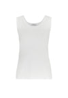 Dolcezza Round Neck Basic Tank Top, White