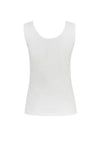 Dolcezza Round Neck Basic Tank Top, White