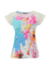 Dolcezza Printed Capped Sleeved T-Shirt, Multi
