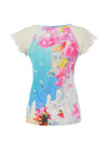 Dolcezza Printed Capped Sleeved T-Shirt, Multi
