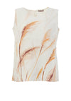 Dolcezza Reeds by the Shore Sleeveless Top, Cream