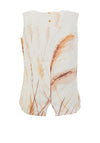 Dolcezza Reeds by the Shore Sleeveless Top, Cream