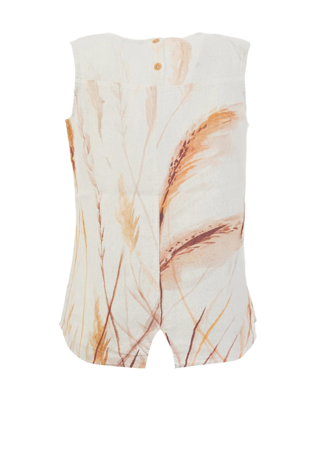 Dolcezza Reeds by the Shore Sleeveless Top, Cream