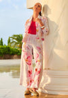 Dolcezza Wide Leg Floral Print Trousers, Pink Multi