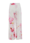 Dolcezza Wide Leg Floral Print Trousers, Pink Multi