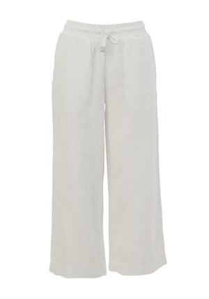 Dolcezza Linen Casual Linen Trousers, White
