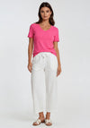 Dolcezza V-Neck Basic T-Shirt, Pink
