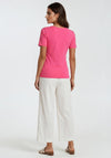 Dolcezza V-Neck Basic T-Shirt, Pink
