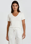 Dolcezza V-Neck Basic T-Shirt, White