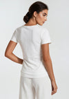 Dolcezza V-Neck Basic T-Shirt, White