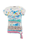 Dolcezza All-Over Print Short Sleeved T-Shirt, Blue Multi