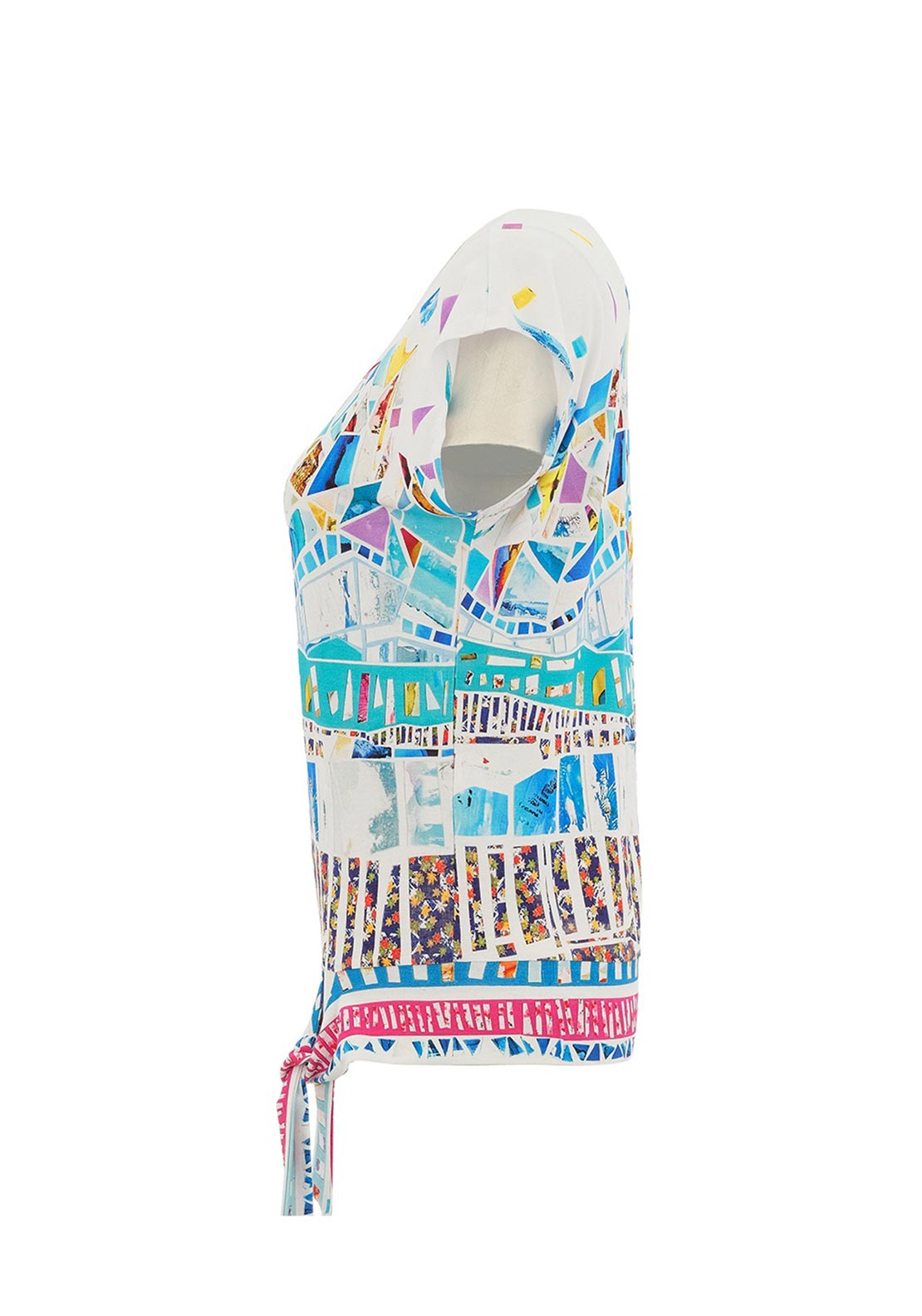 Dolcezza All-Over Print Short Sleeved T-Shirt, Blue Multi