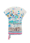 Dolcezza All-Over Print Short Sleeved T-Shirt, Blue Multi