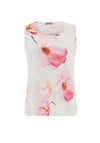 Dolcezza Round Neck Floral Sleeveless Top, Pink