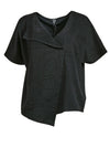 My Soul Textured Wrap Top, Black
