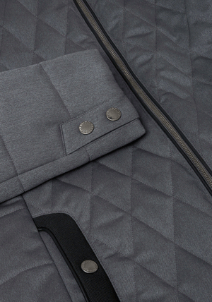 Douglas Hardy Diamond Quilt Jacket, Grey