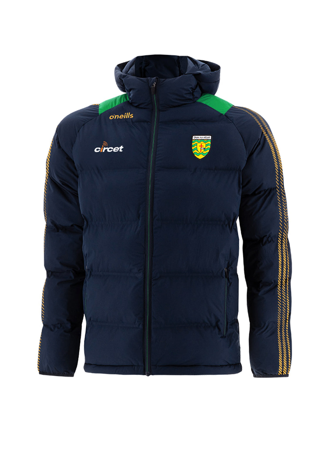 O’ Neills Kids Donegal GAA Dynamo Hooded Padded Jacket, Navy - McElhinneys
