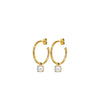 Dyrberg/Kern Diega Pearl Half Hoop Earrings, Gold