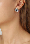 Dyrberg/Kern Aude Earrings, Silver & Blue