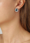Dyrberg/Kern Aude Earrings, Silver & Blue